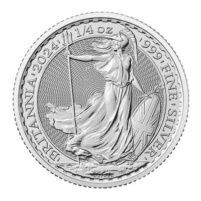 A picture of a Pièce d’argent Britannia de 1/4 oz (2024)
